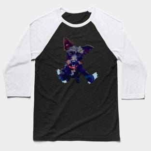 Smiling Terrier (Lavender) Baseball T-Shirt